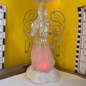 illuminated multi color Praying Angel figure